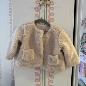 Hanna Andersson Cream Sherpa Kids Jacket